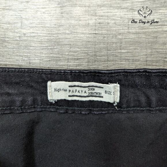 Papaya High Rise Denim Mini Skirt Size S - Picture 2 of 5